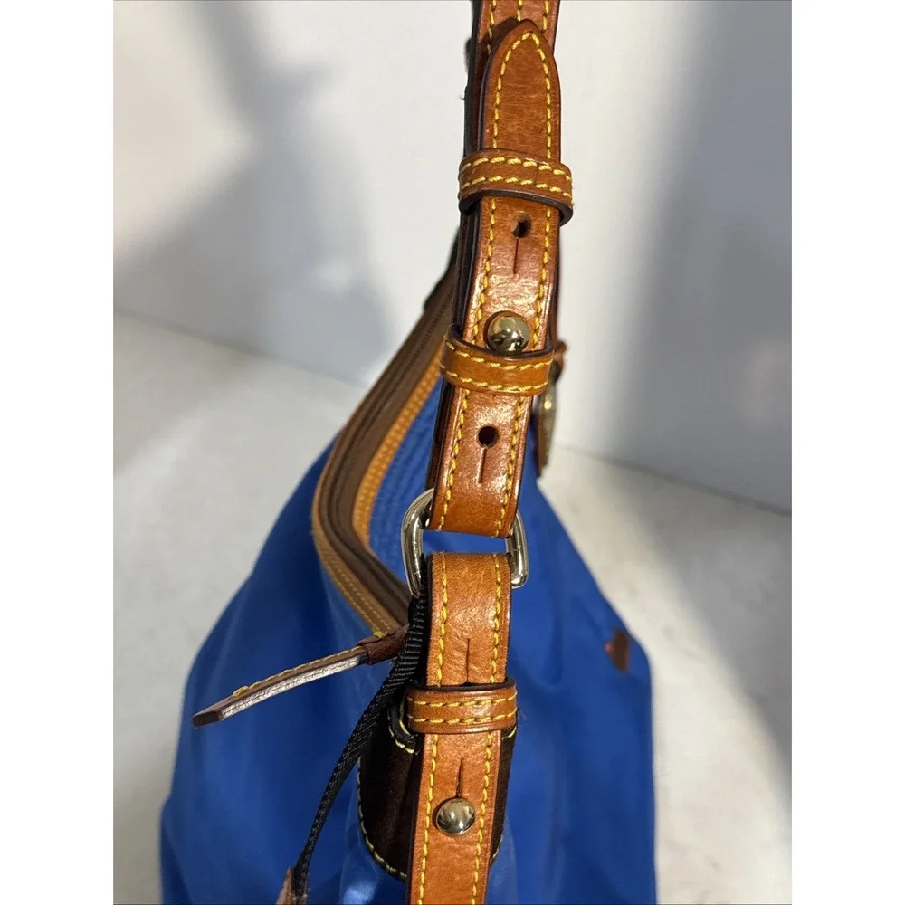 Dooney & Bourke Nylon Hobo Style Purse Blue